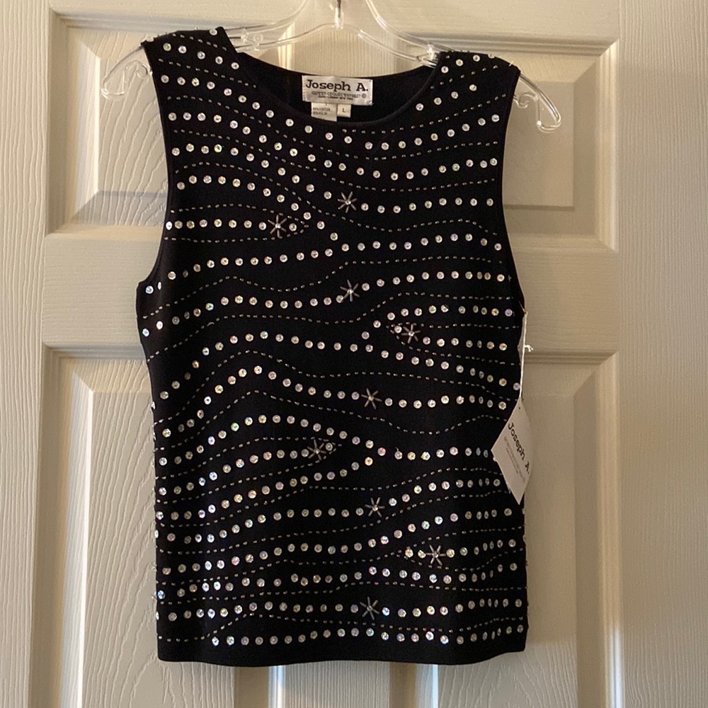 Black Sequin Top